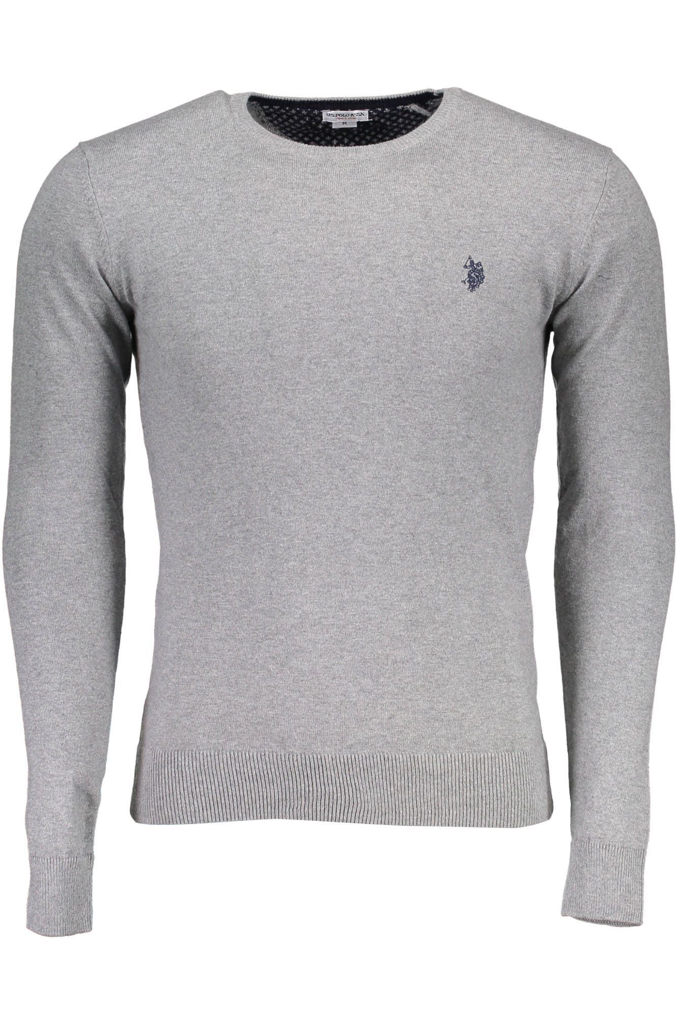 Gray Cotton Mens Sweater