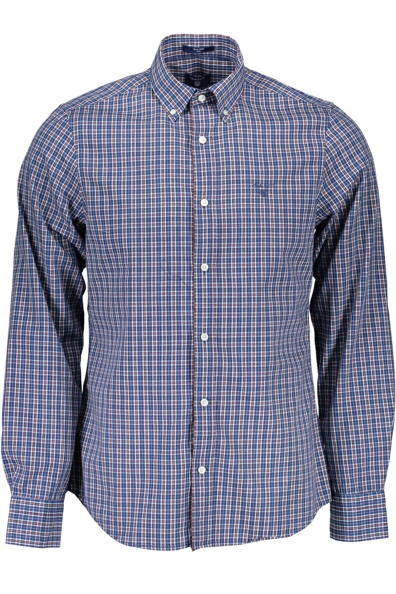 Blue Cotton Men Shirt