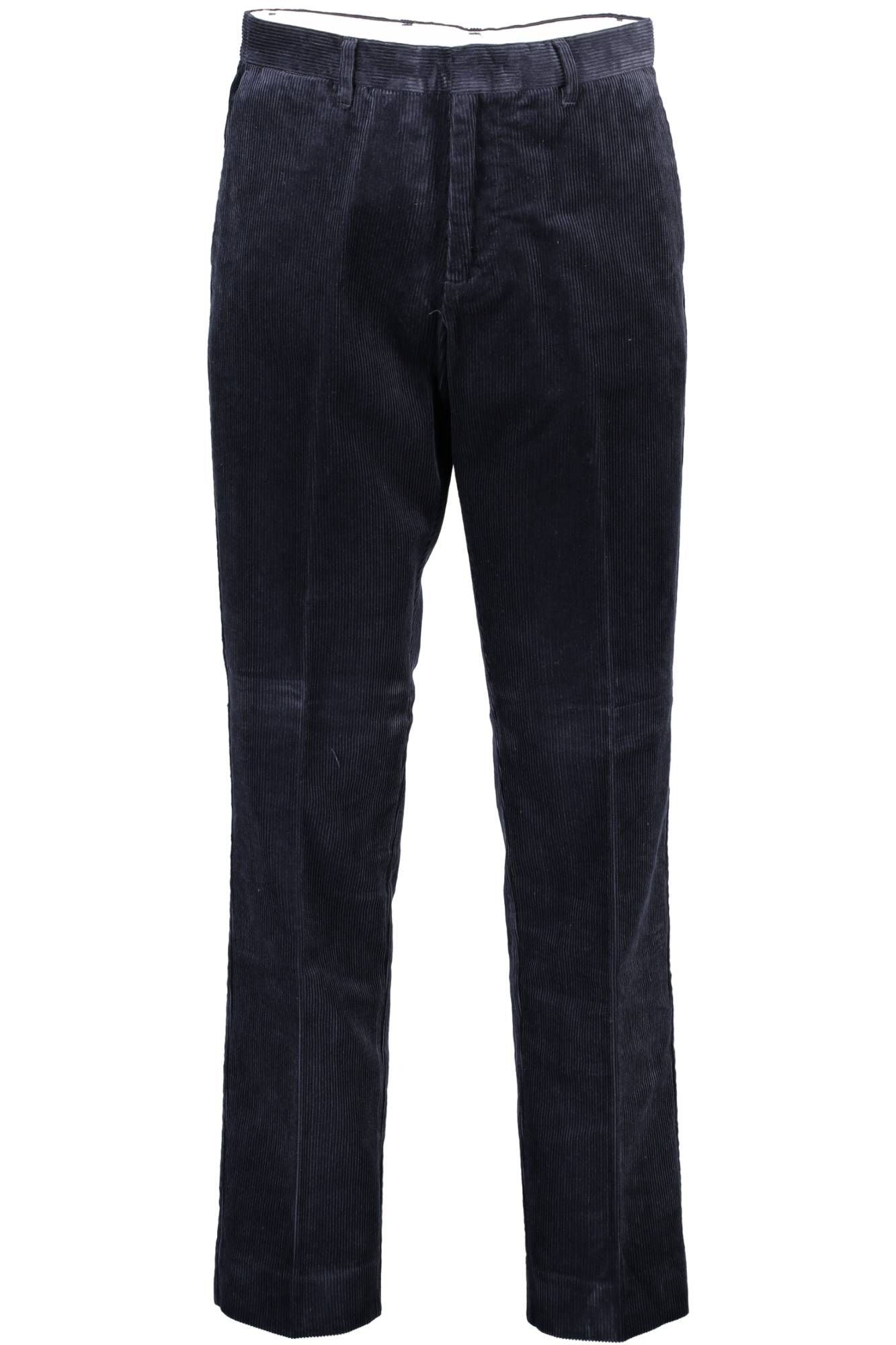 Blue Cotton Men Trouser