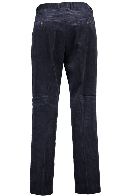 Blue Cotton Men Trouser