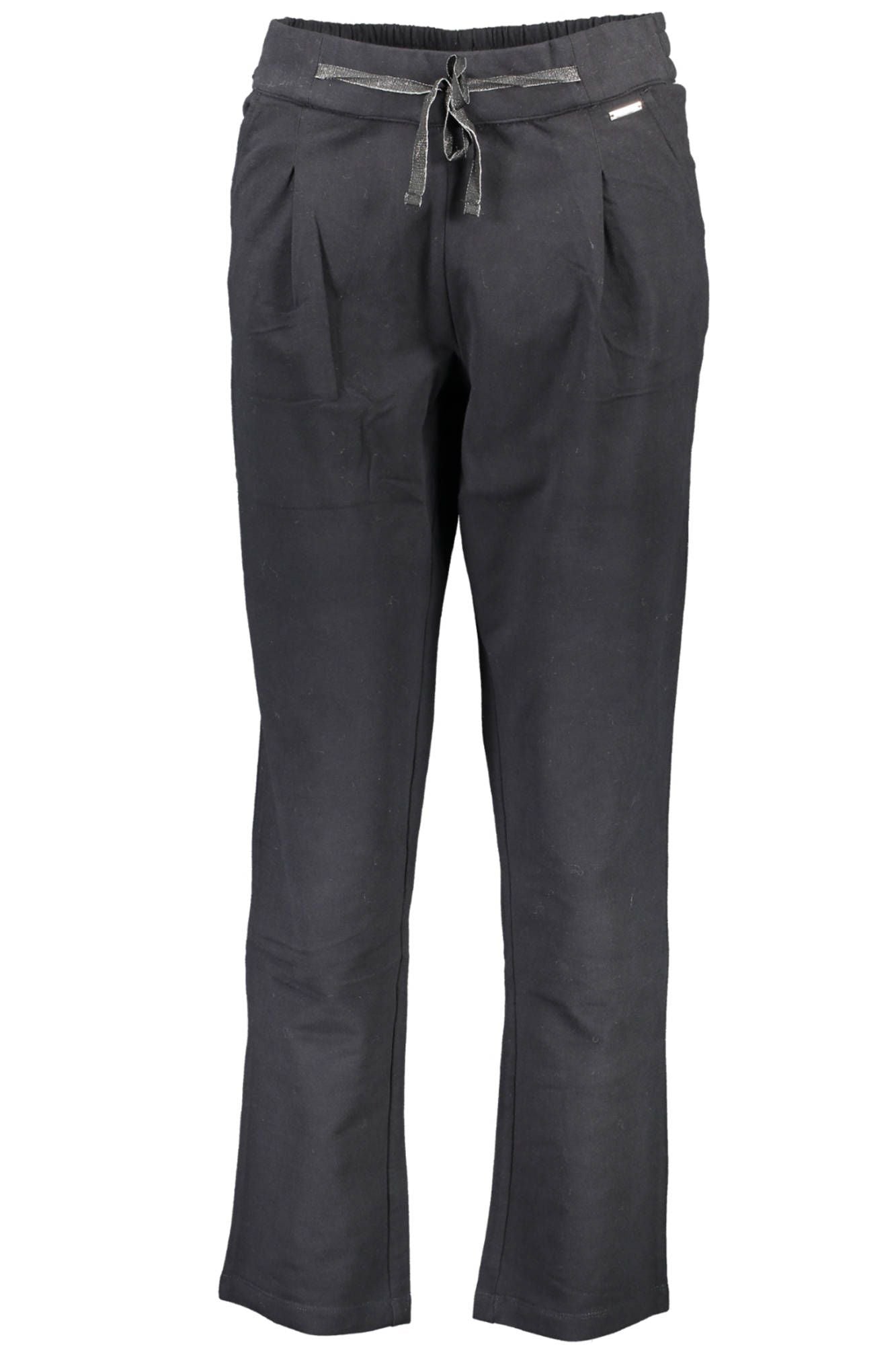 Black Cotton Women Trouser