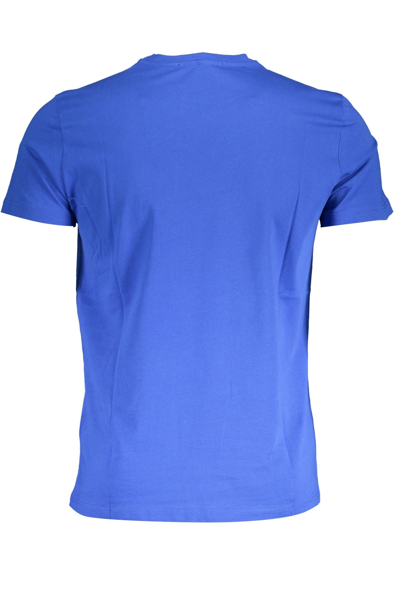Blue Cotton Men T-Shirt