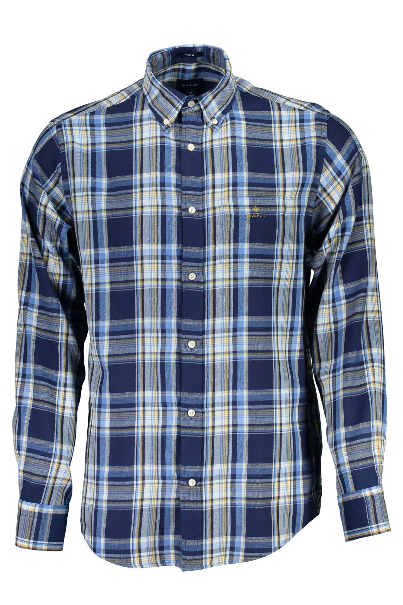 Blue Cotton Men Shirt