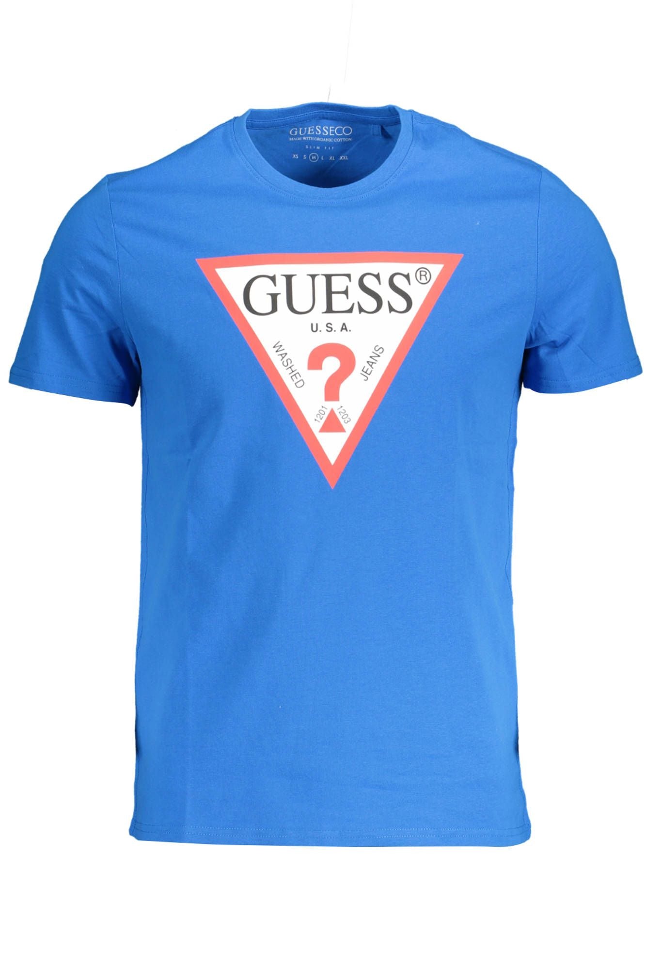 Blue Cotton Men T-Shirt