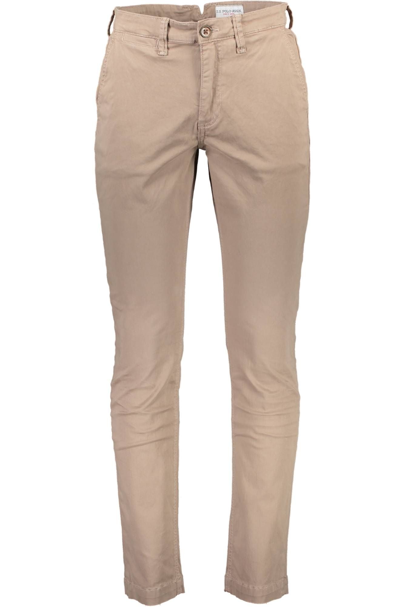 Beige Cotton Men Pant