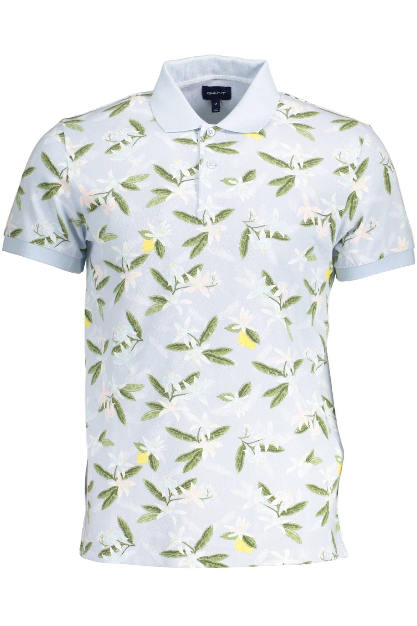 Light Blue Cotton Men Polo Shirt