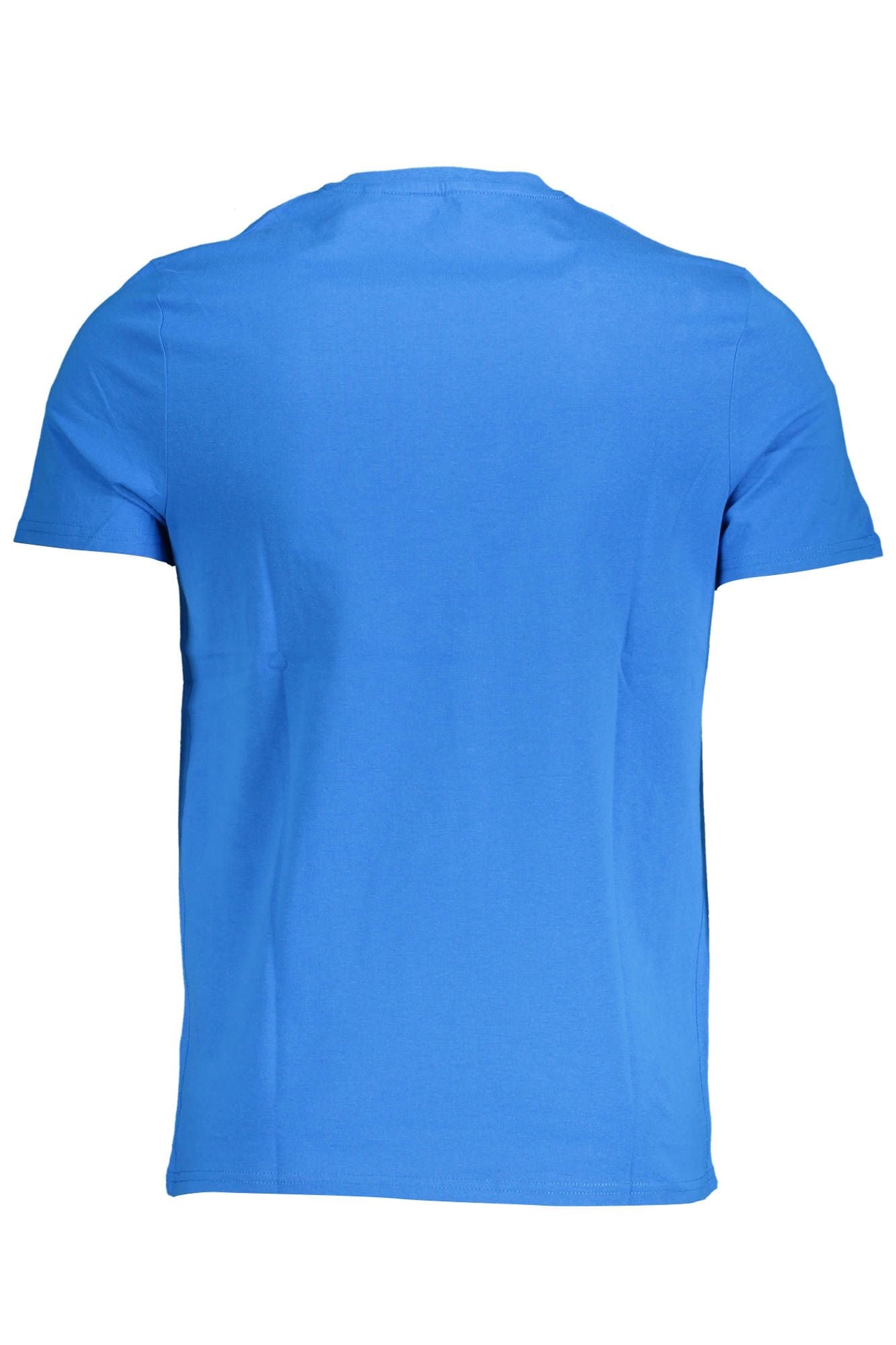 Blue Cotton Men T-Shirt