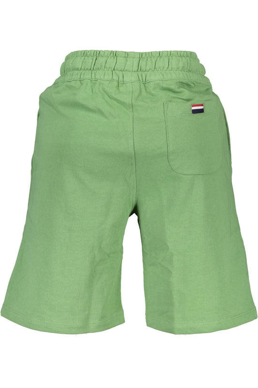 Green Cotton Men Short