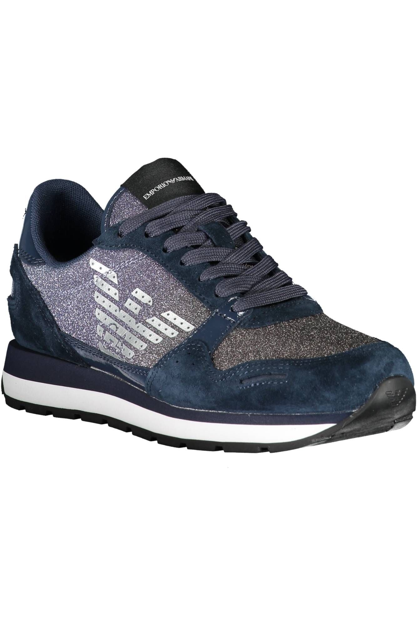 Blue Leather Women Sneaker