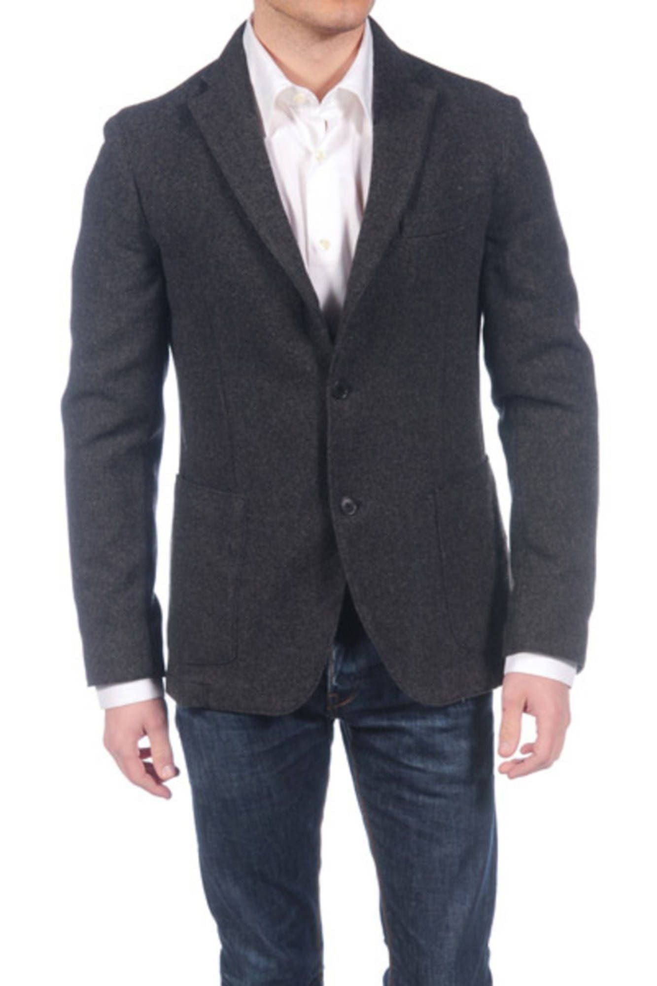 "Gray Cotton Men Jacket"