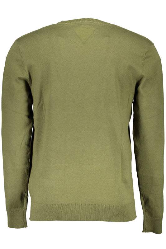 Green Cotton Men Sweater