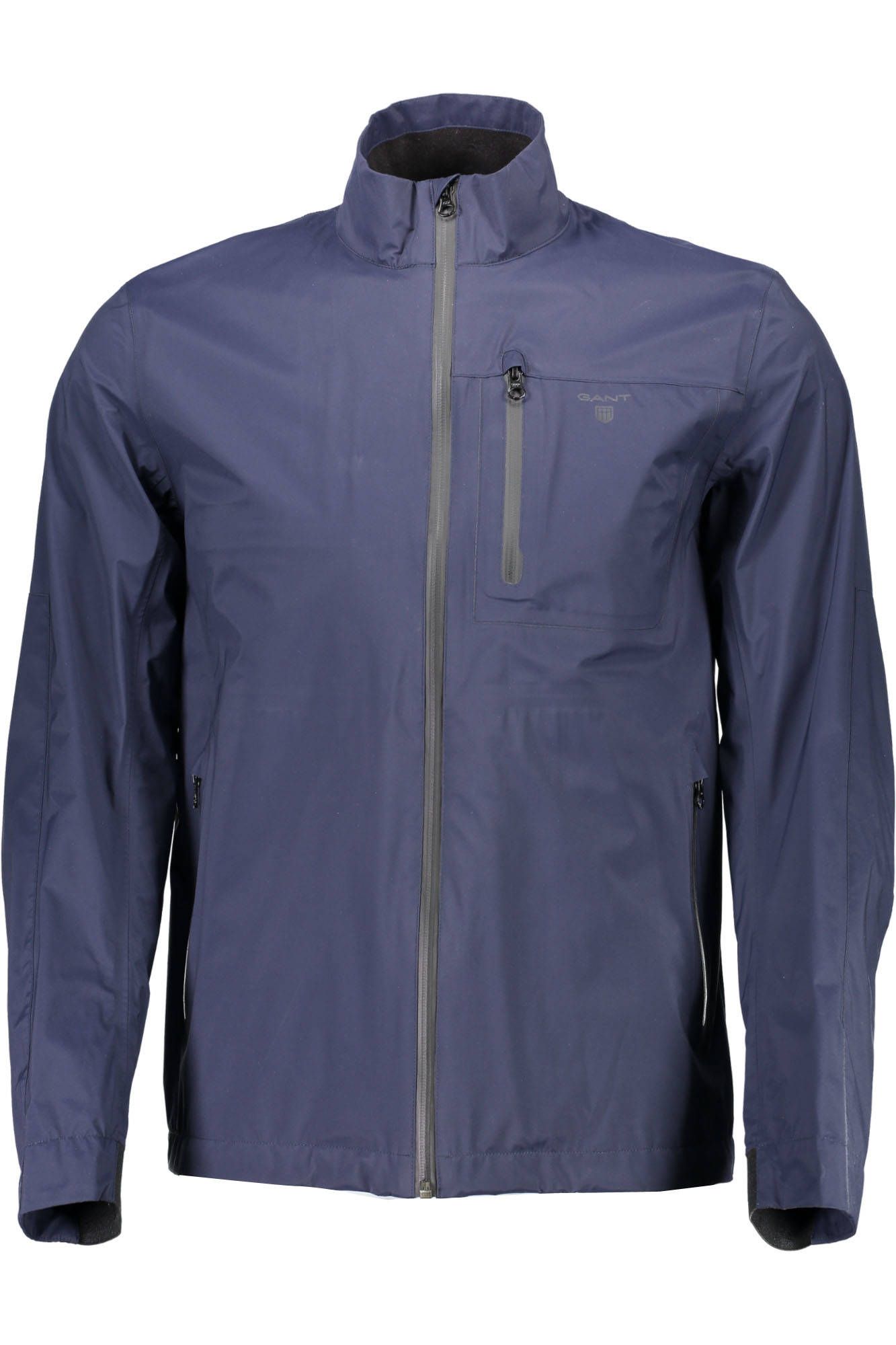 Blue Cotton Men Jacket