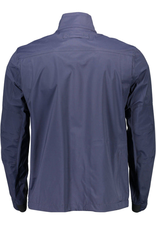 Blue Cotton Men Jacket
