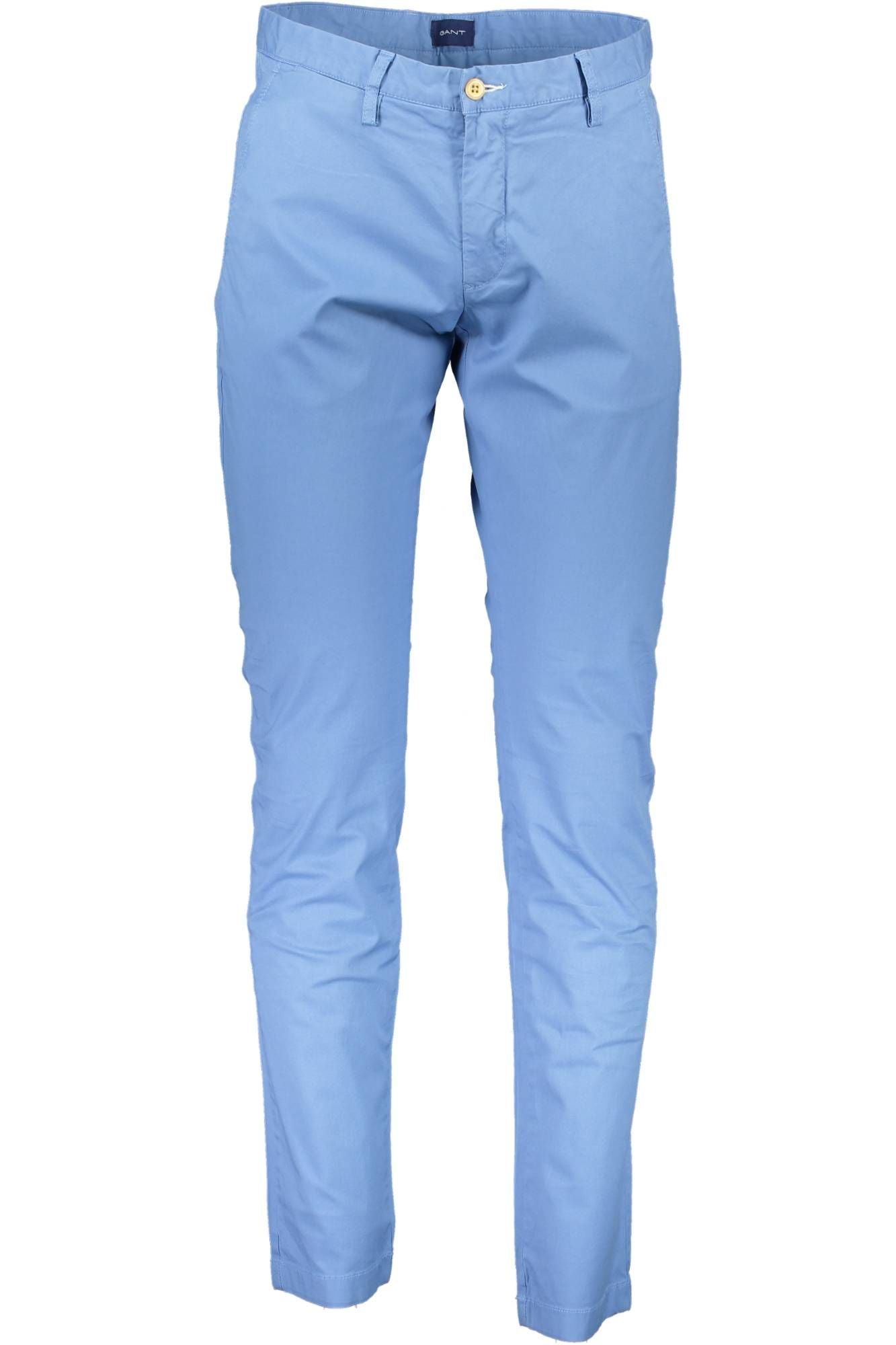 Light Blue Cotton Men Pant