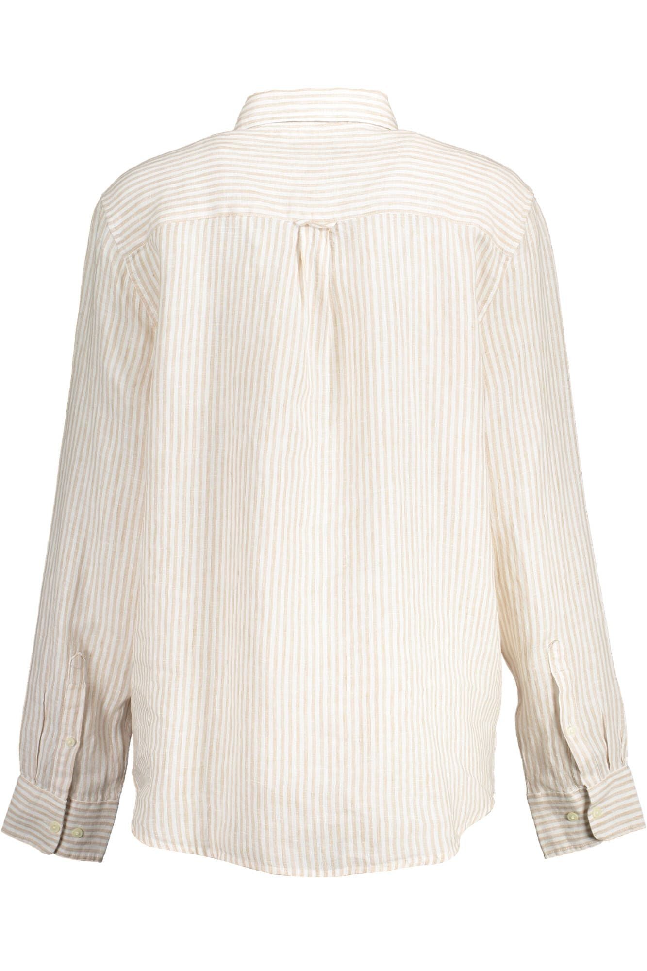Beige Linen Women Shirt