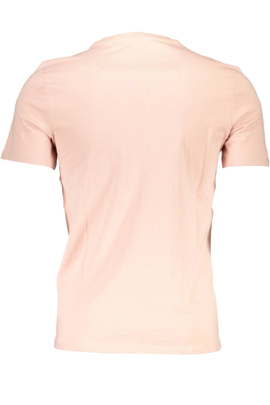 Pink Cotton Men T-Shirt
