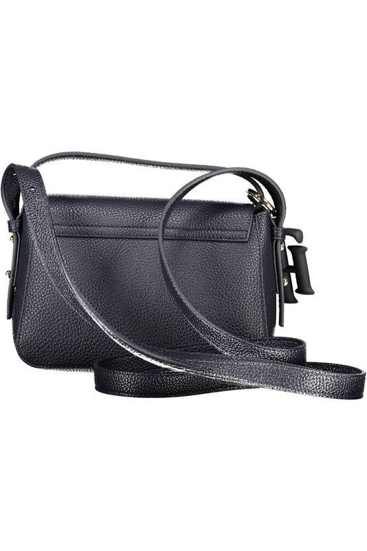 Blue Polyester Women Handbag