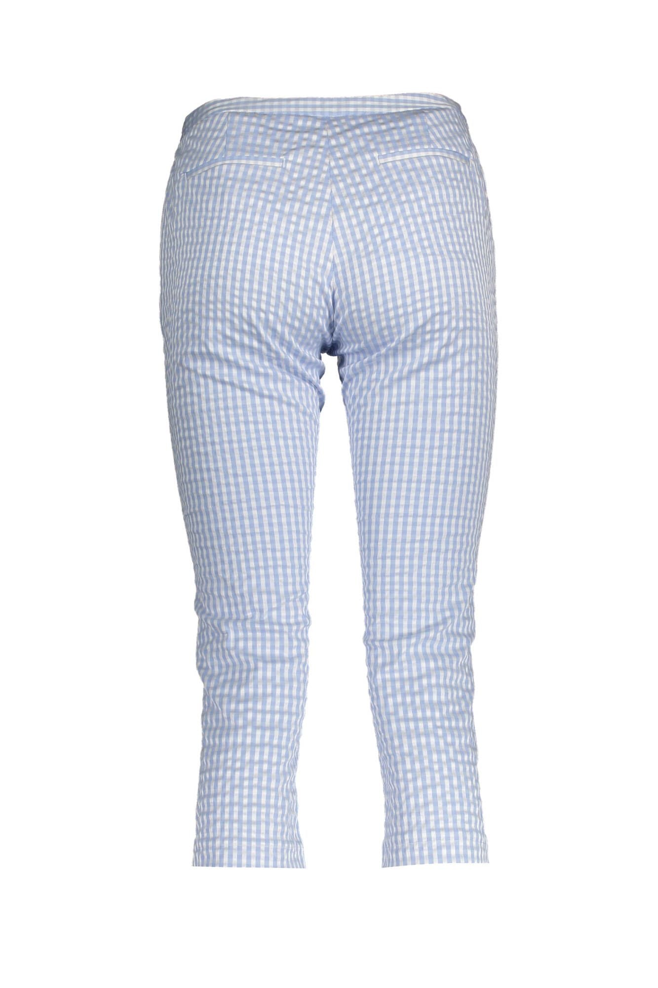 Light Blue Cotton Women Pant
