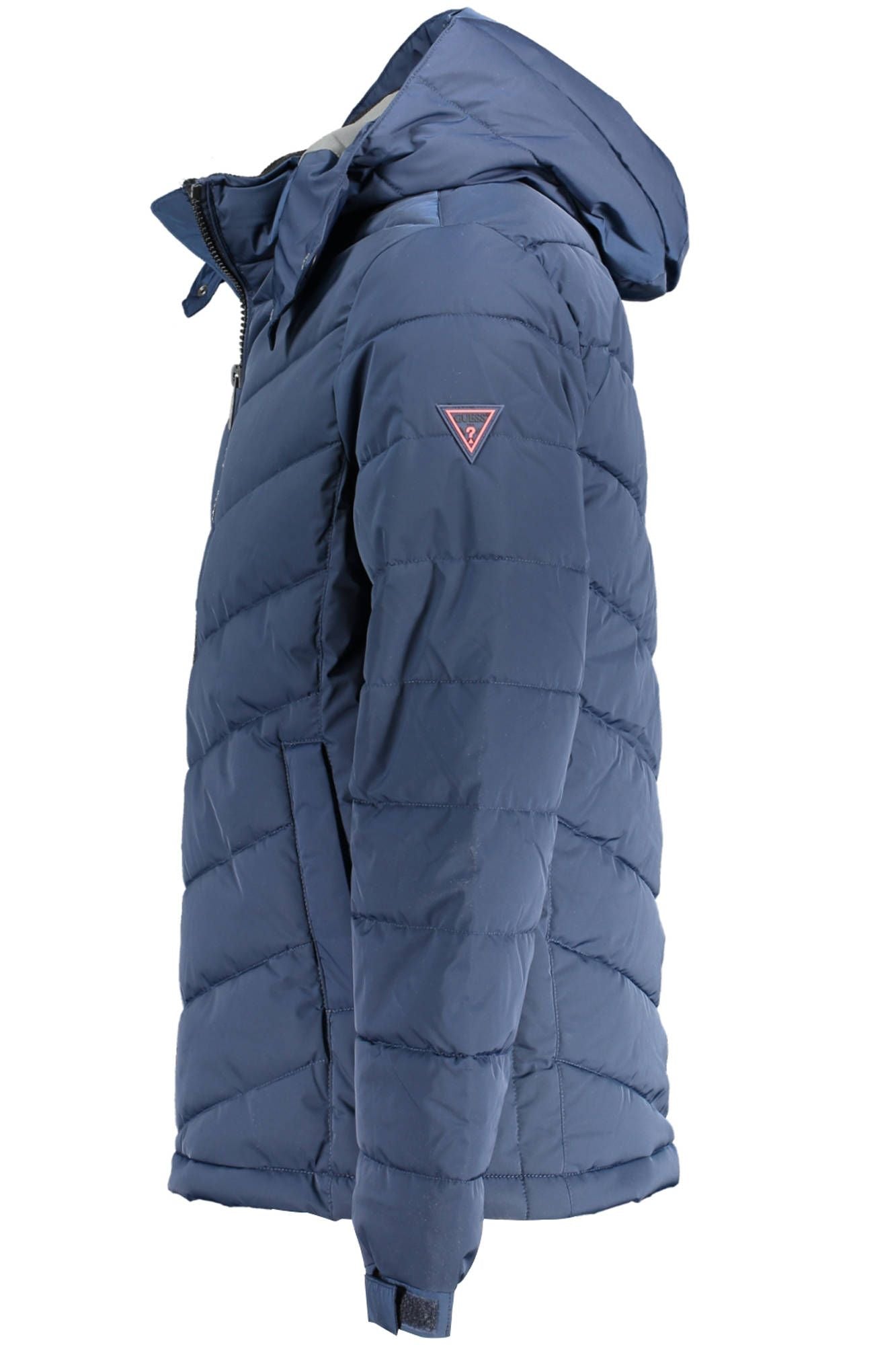 Blue Polyester Men Jacket