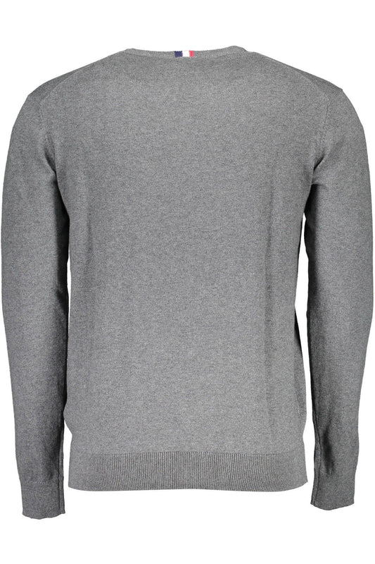 Gray Cotton Men Sweater