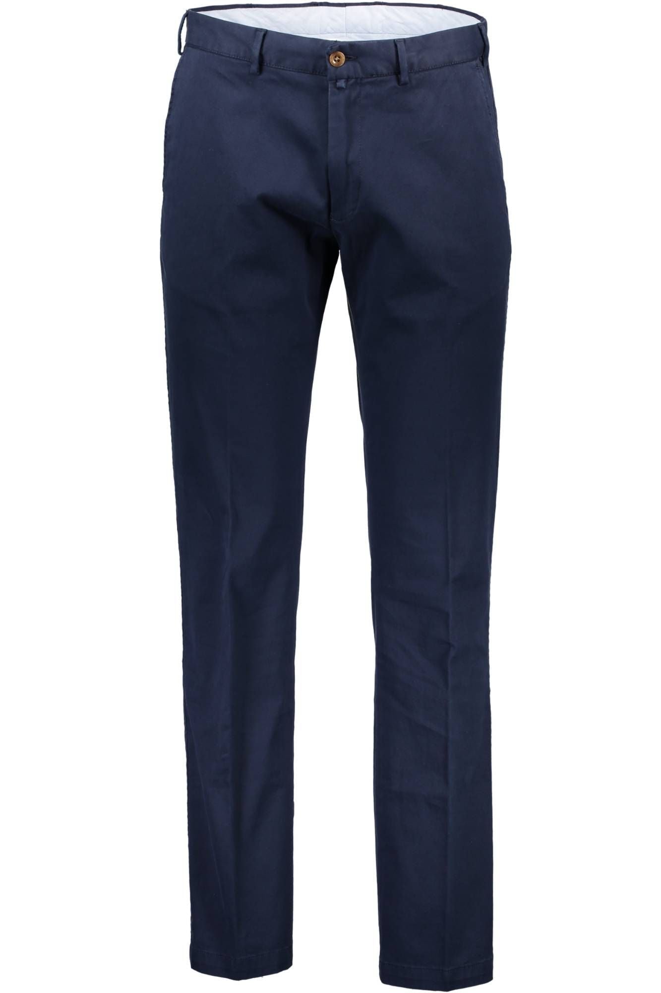 Blue Cotton Men Trouser