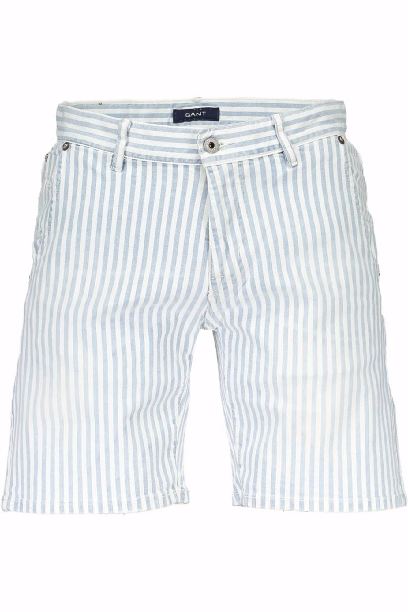 Light Blue Cotton Men Bermuda Pant