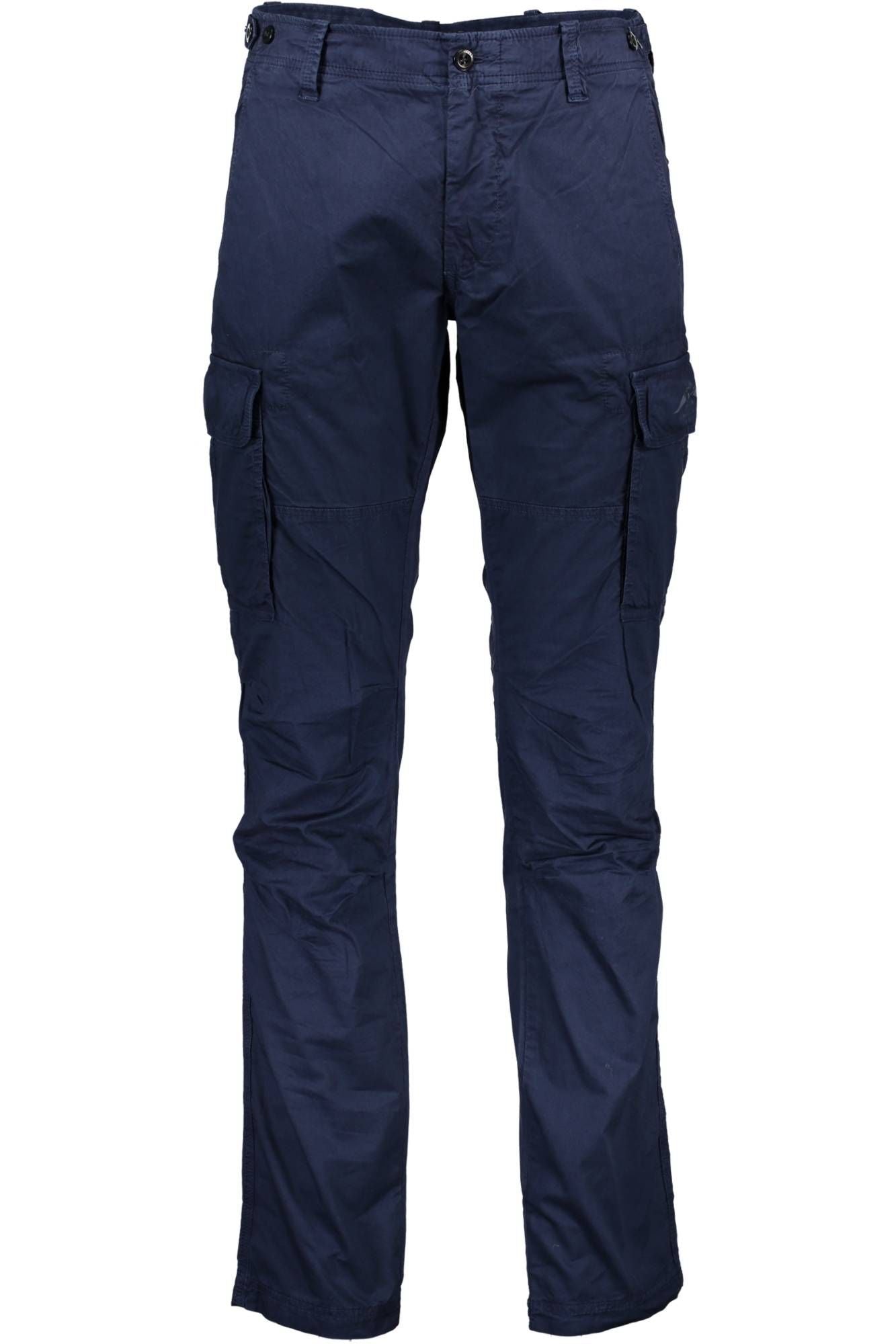 Blue Cotton Men Pant