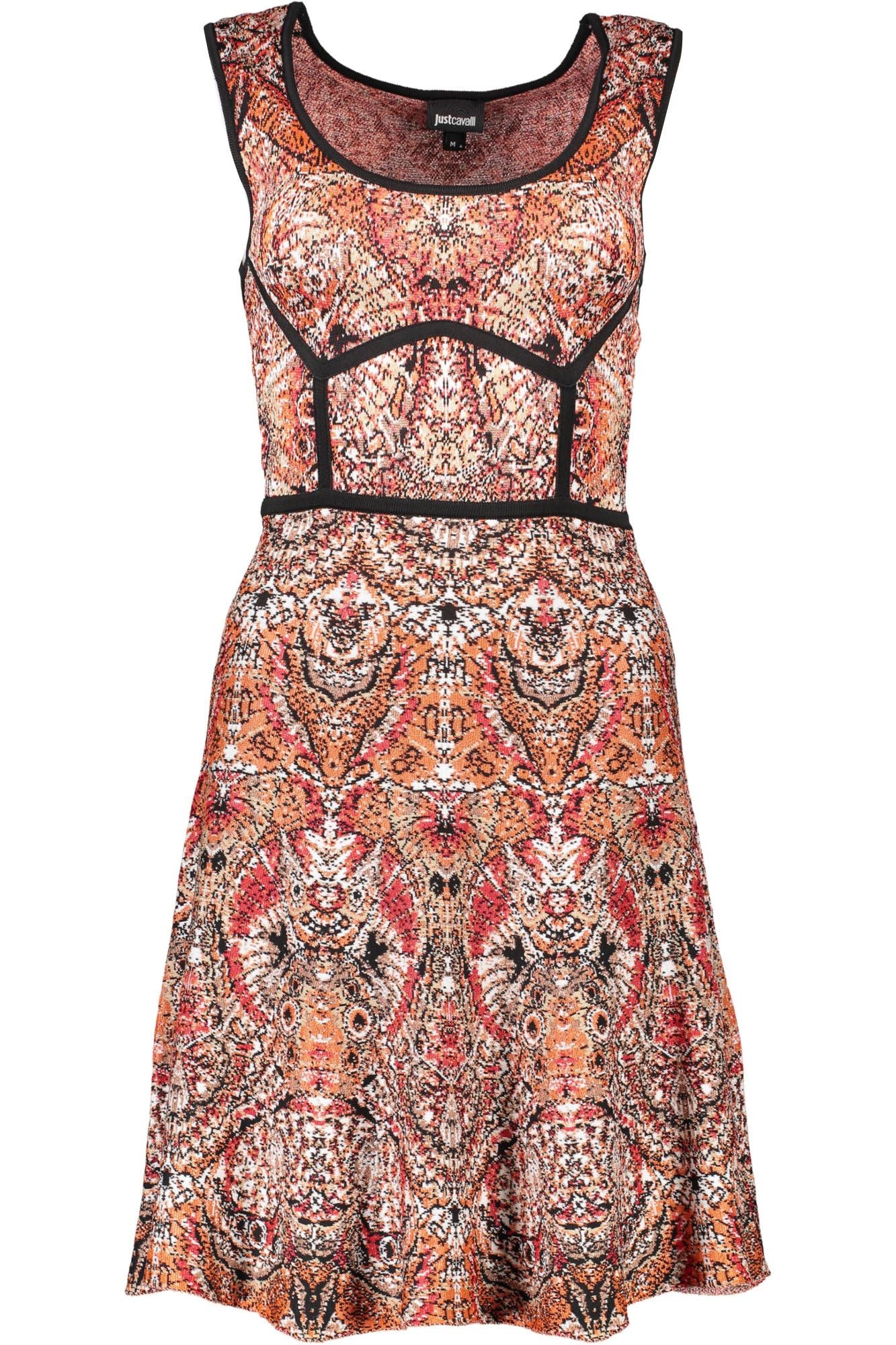 Orange Viscose Women Dress