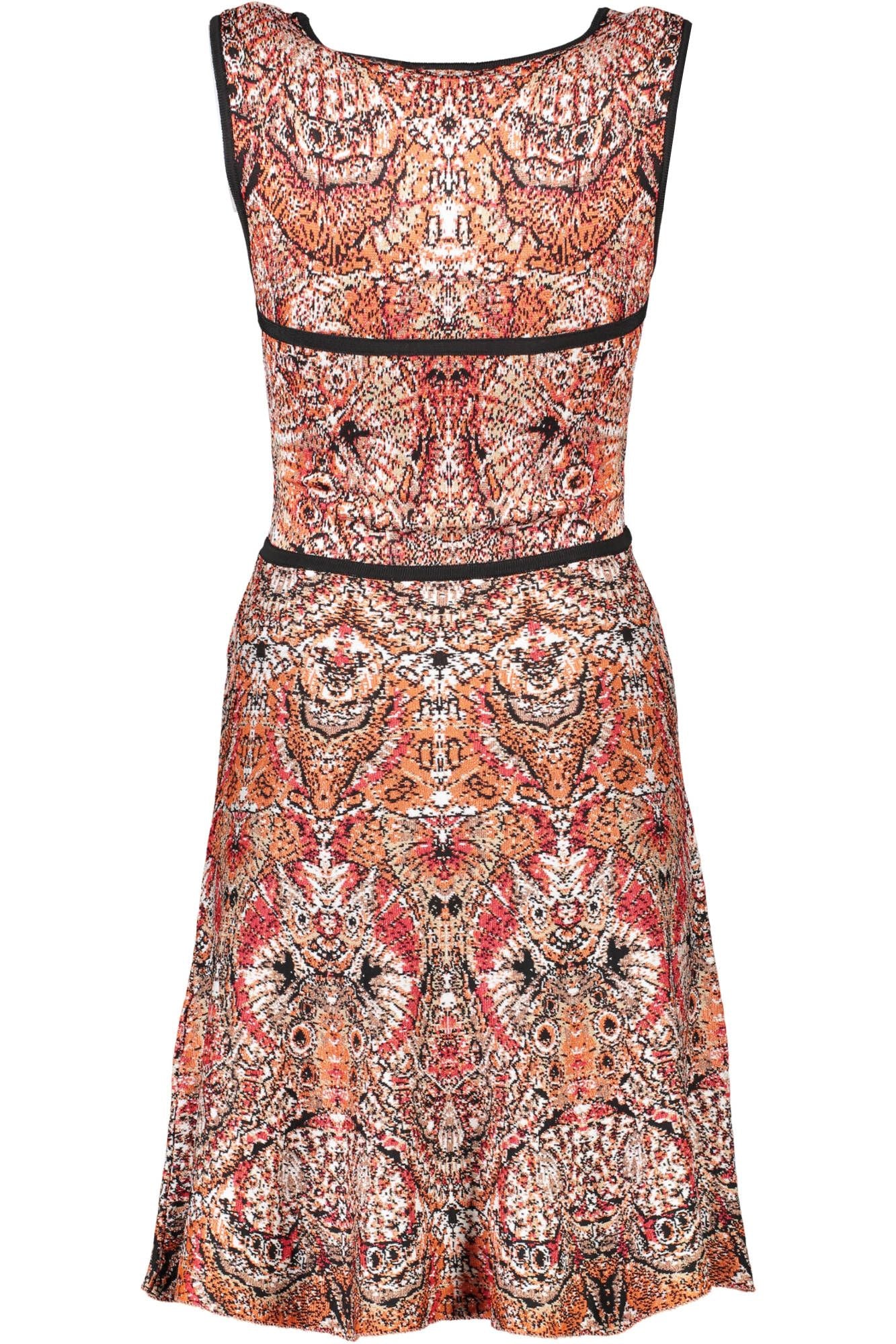 Orange Viscose Women Dress