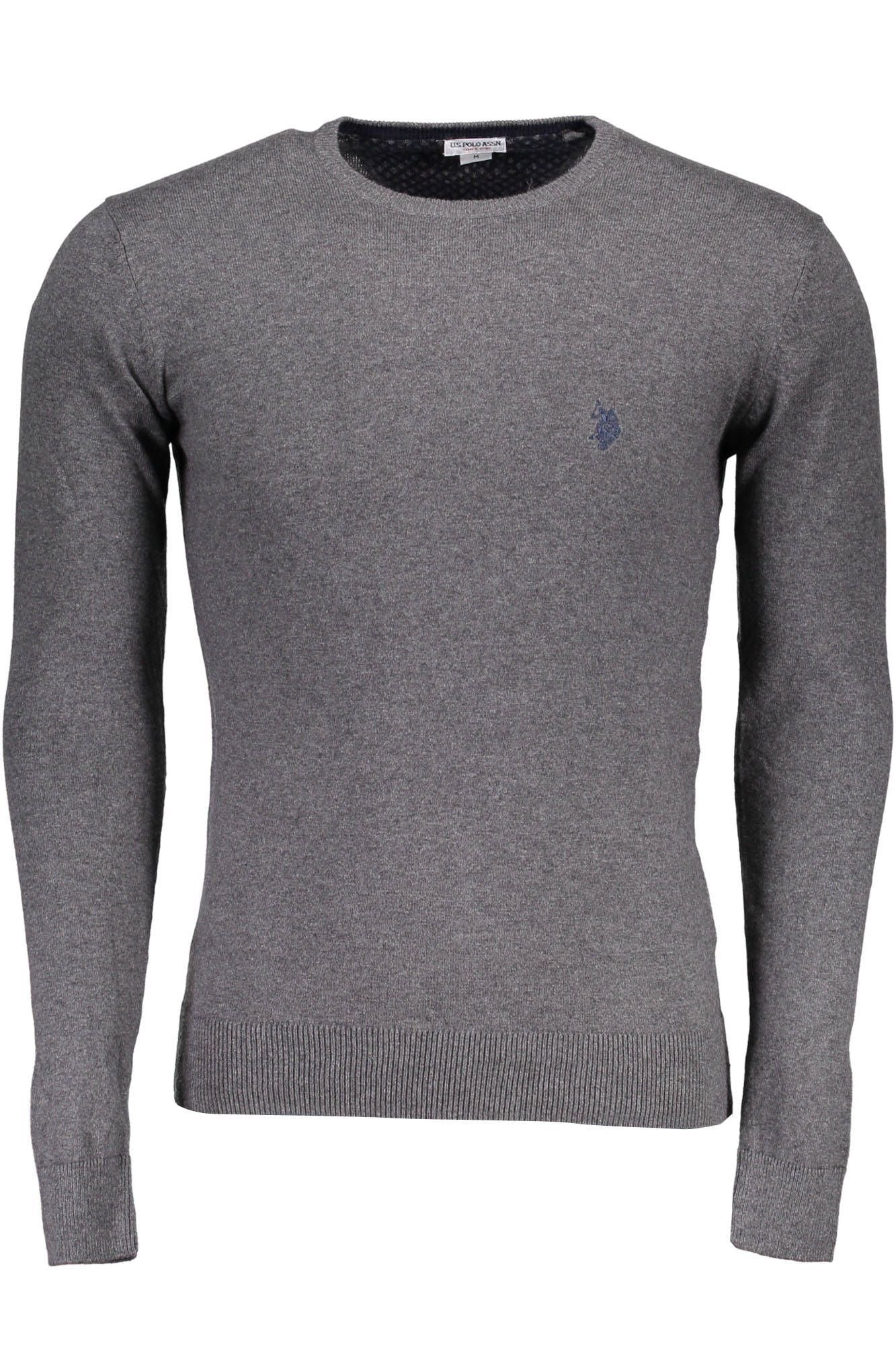 Gray Cotton Men Sweater