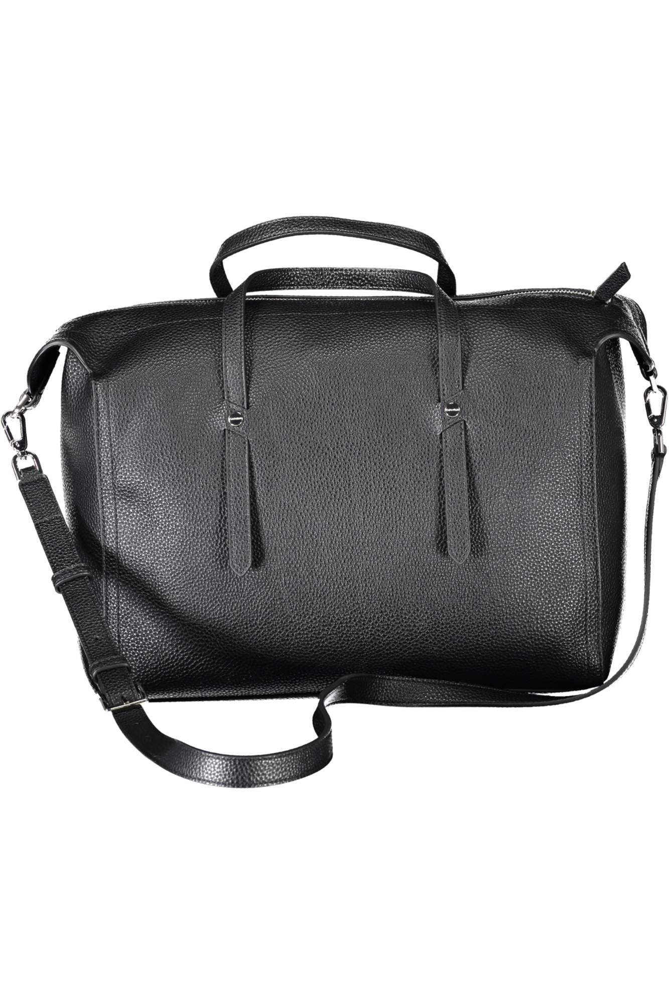 Black Polyurethane Women Handbag