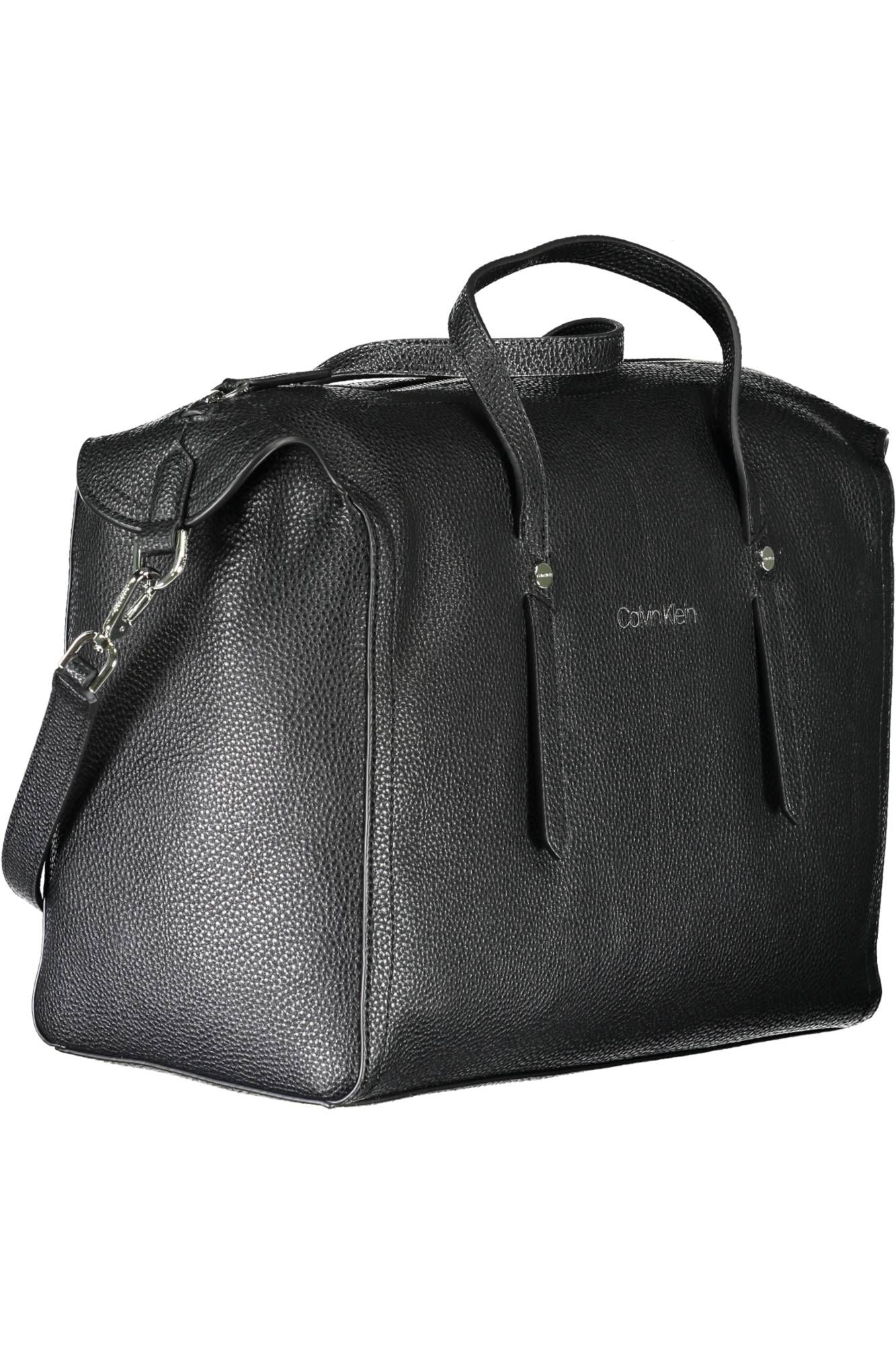 Black Polyurethane Women Handbag
