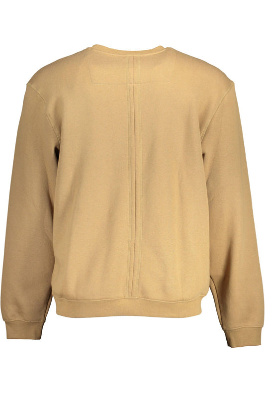 Beige Cotton Men Sweater