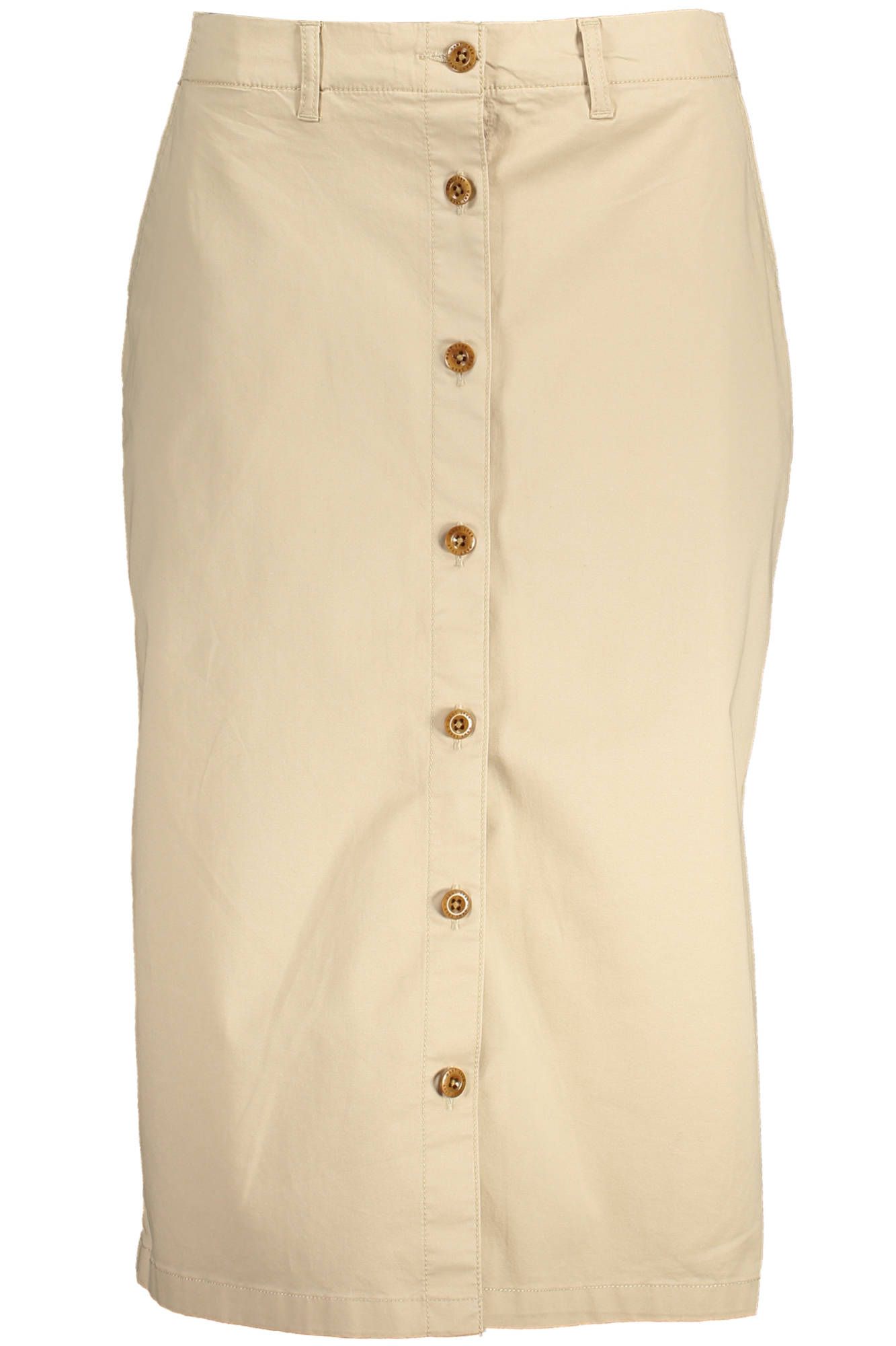 Beige Cotton Women Skirt
