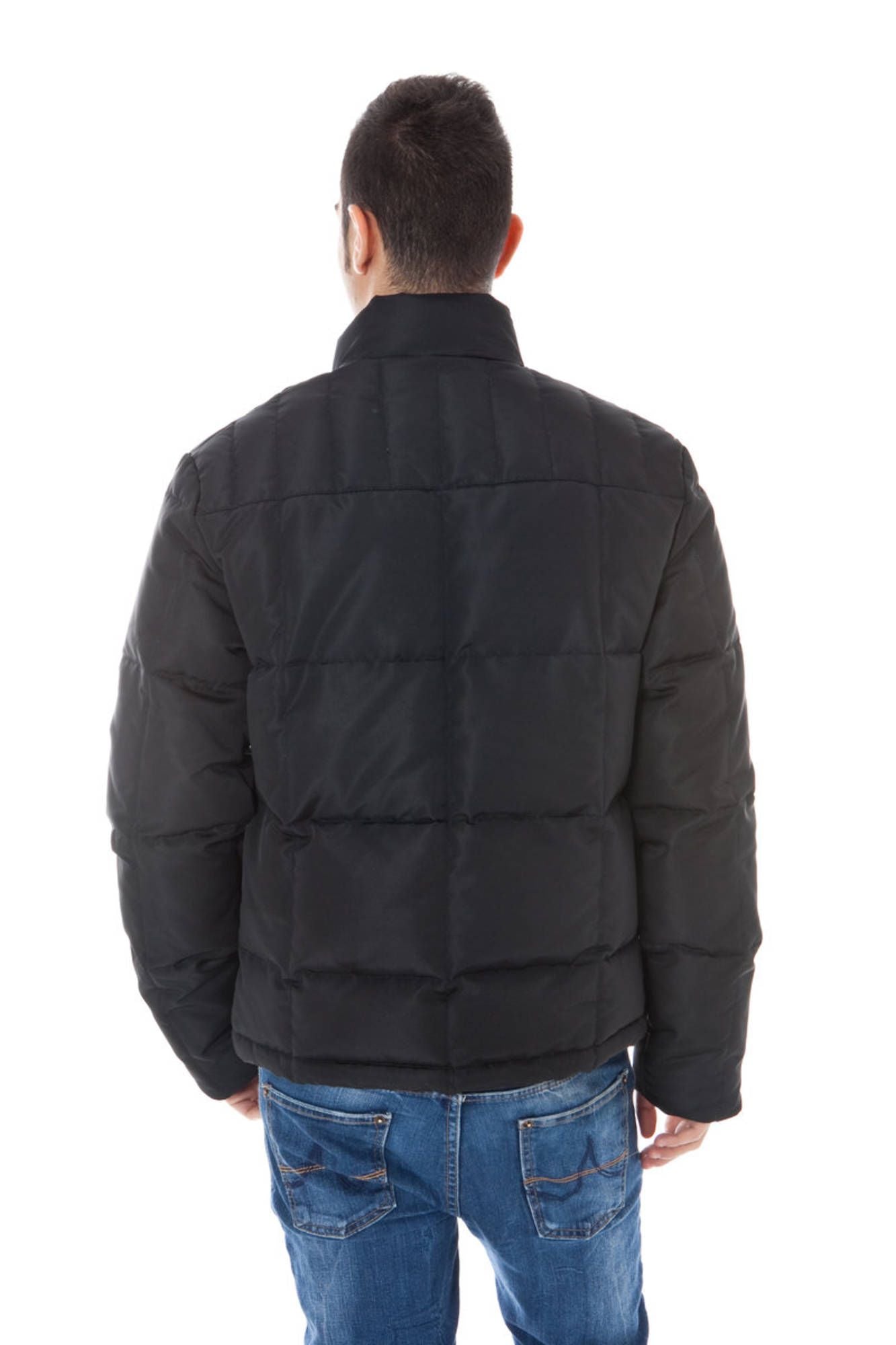 Black Polyester Men Jacket