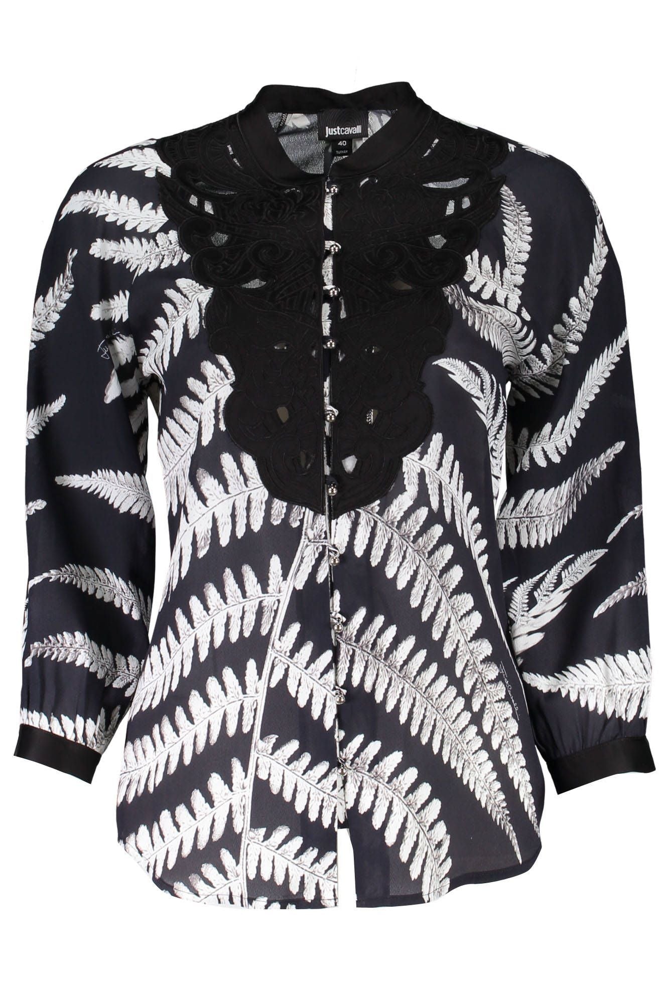 Black Viscose Women Shirt