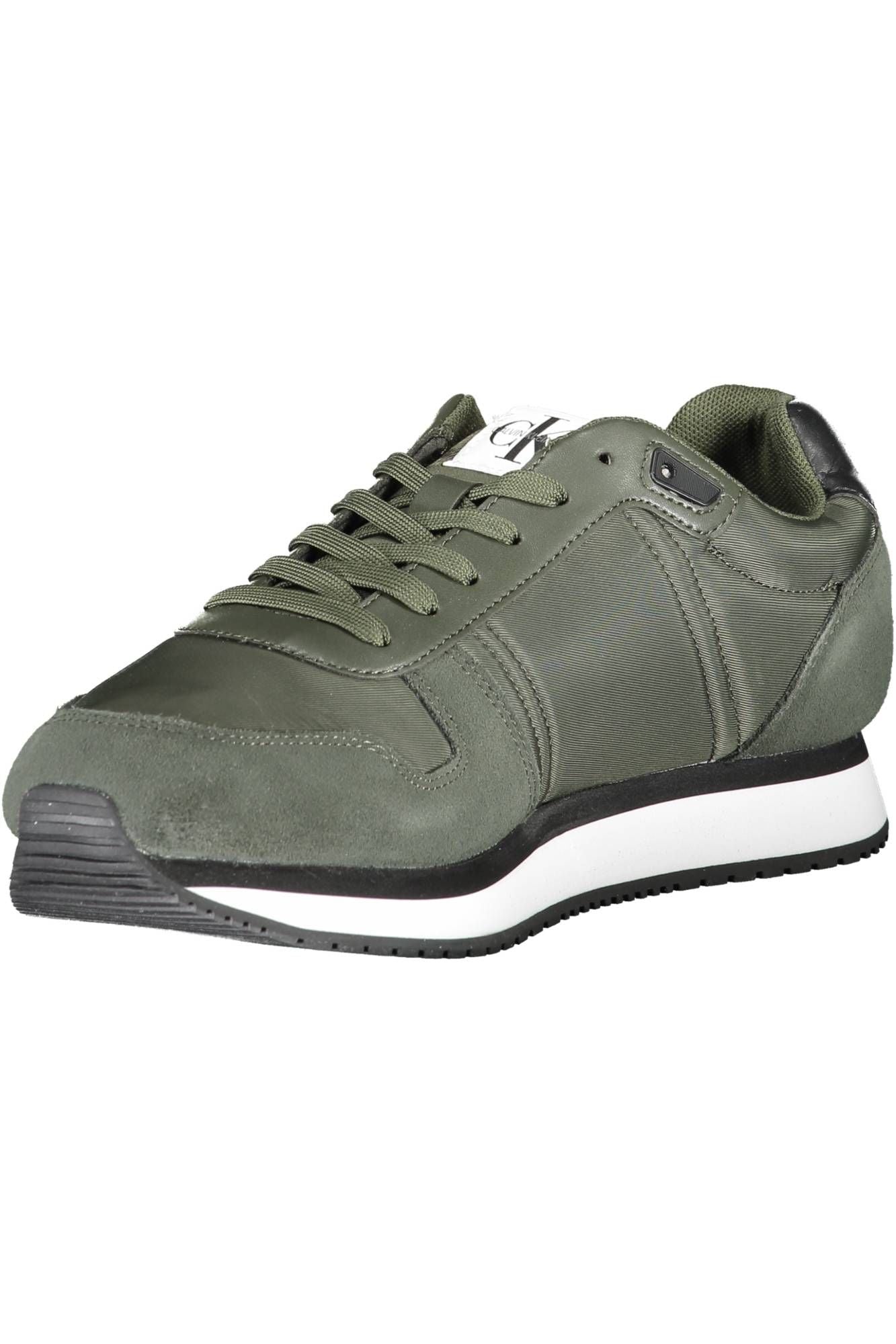 Green Polyester Men Sneaker