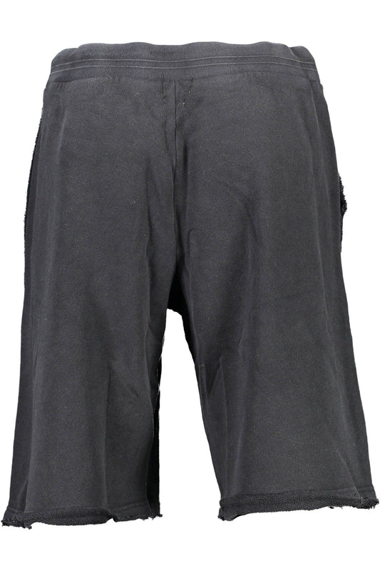 Black Cotton Men Bermuda