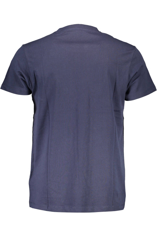 Blue Cotton Men T-Shirt