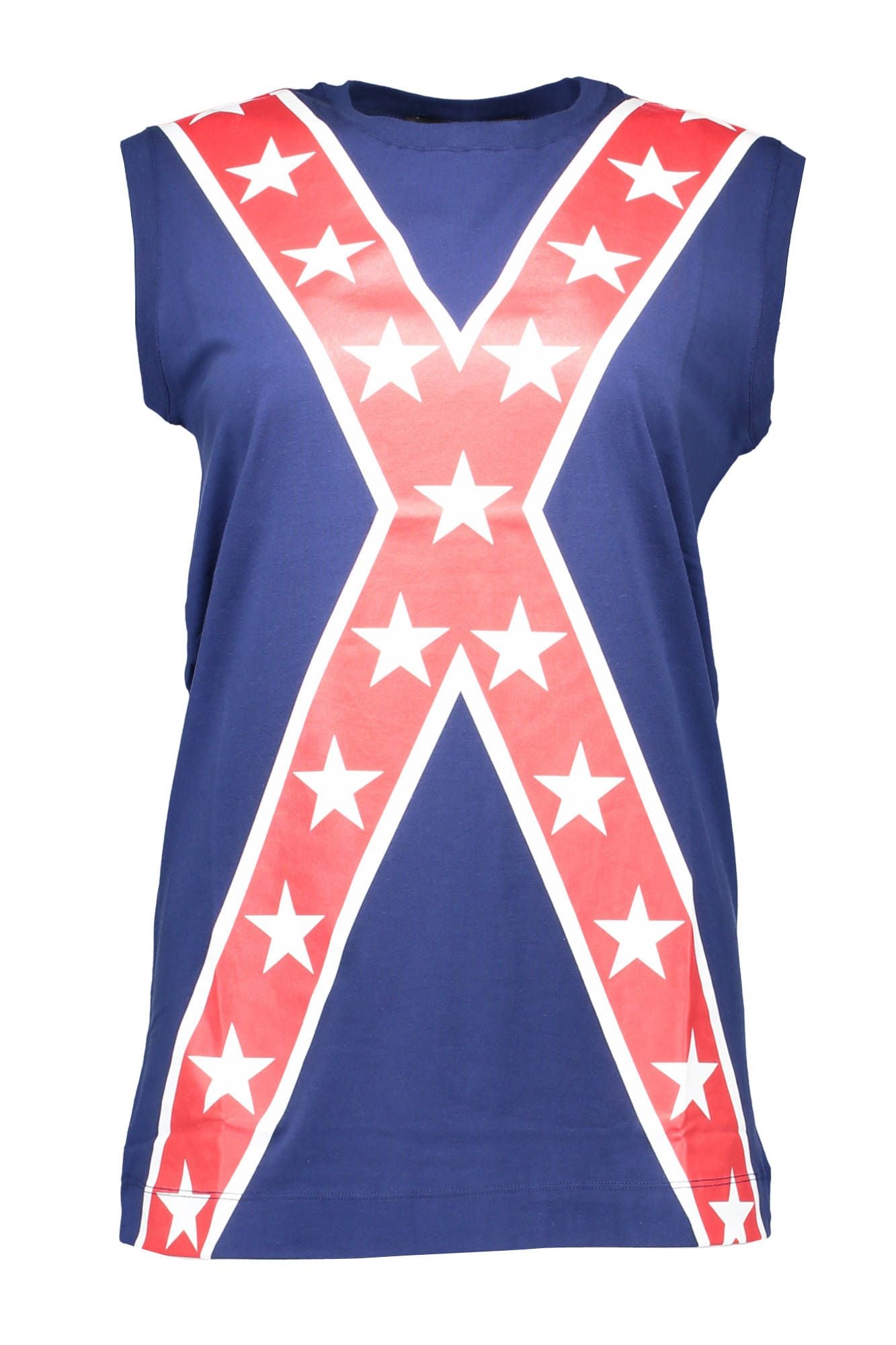 Blue Cotton Women Top