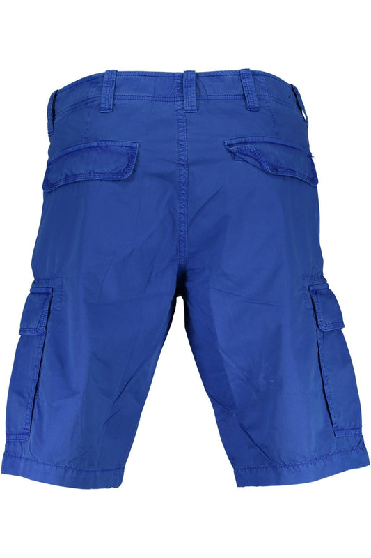 Blue Cotton Men Bermuda