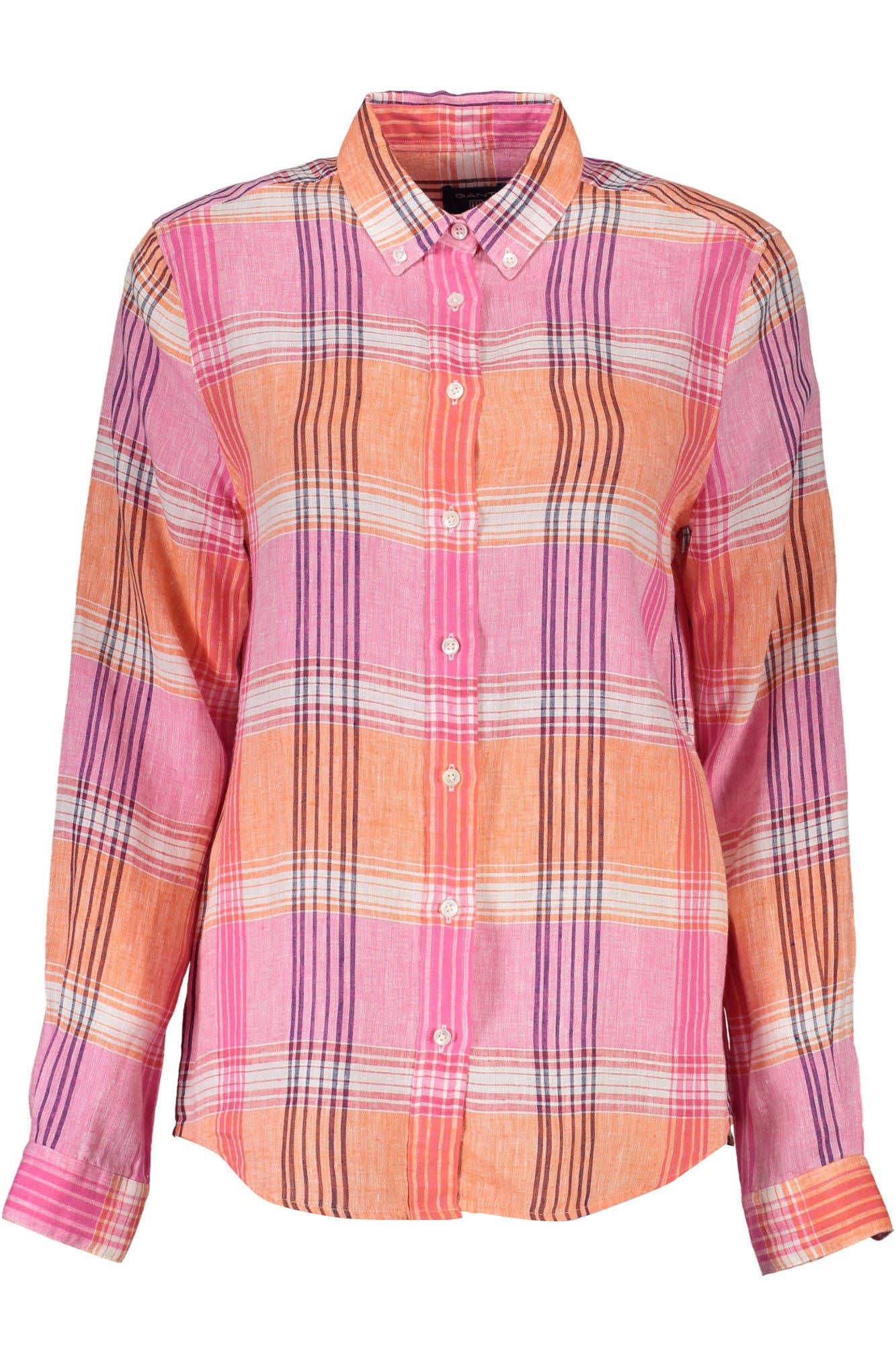 Pink Linen Women Shirt