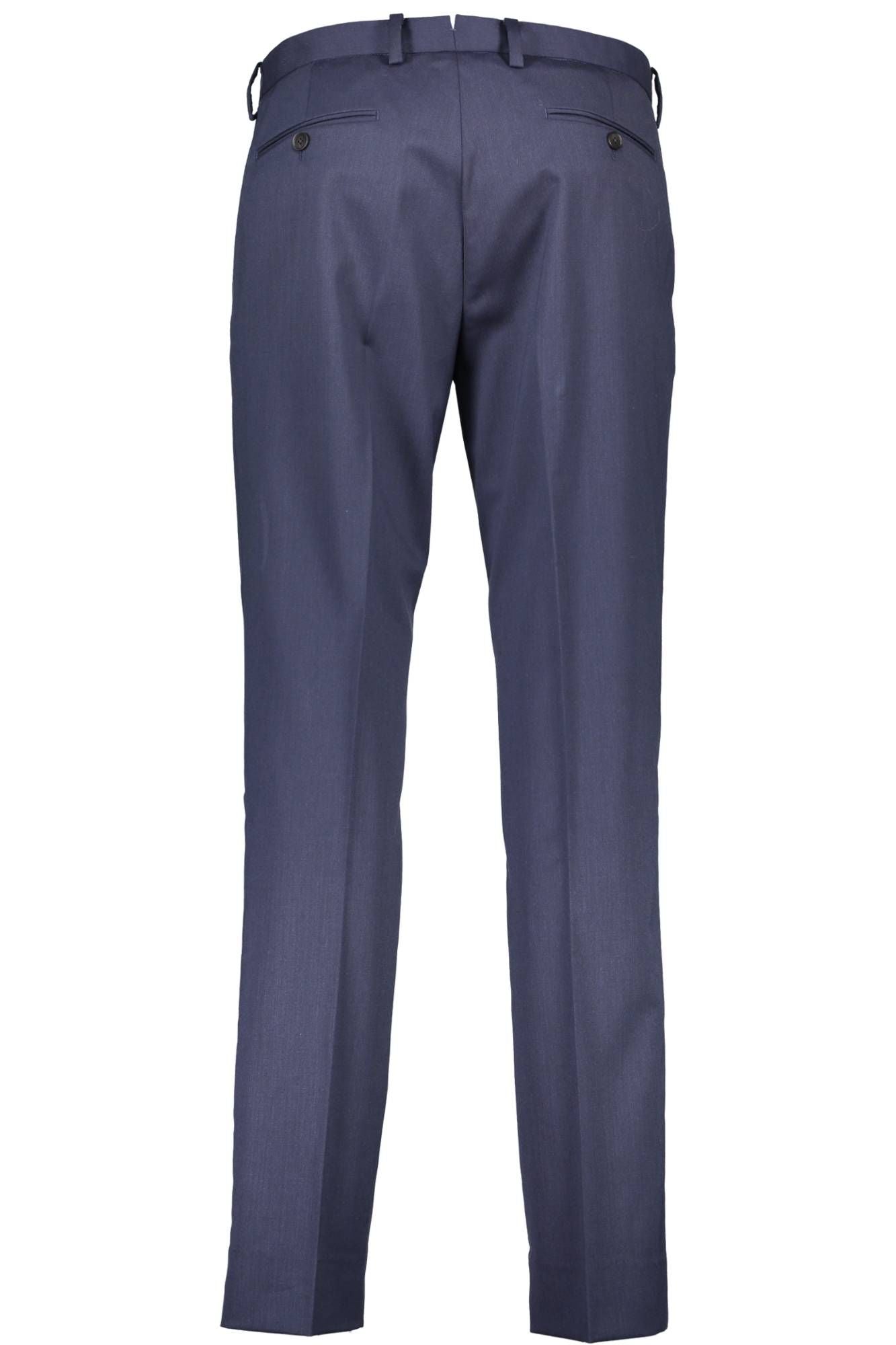 Blue Polyester Men Trouser