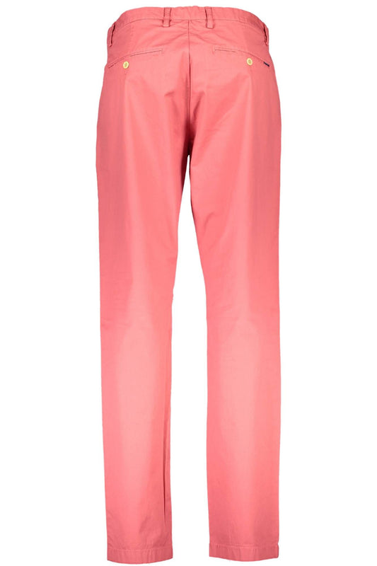 Red Cotton Men Trouser