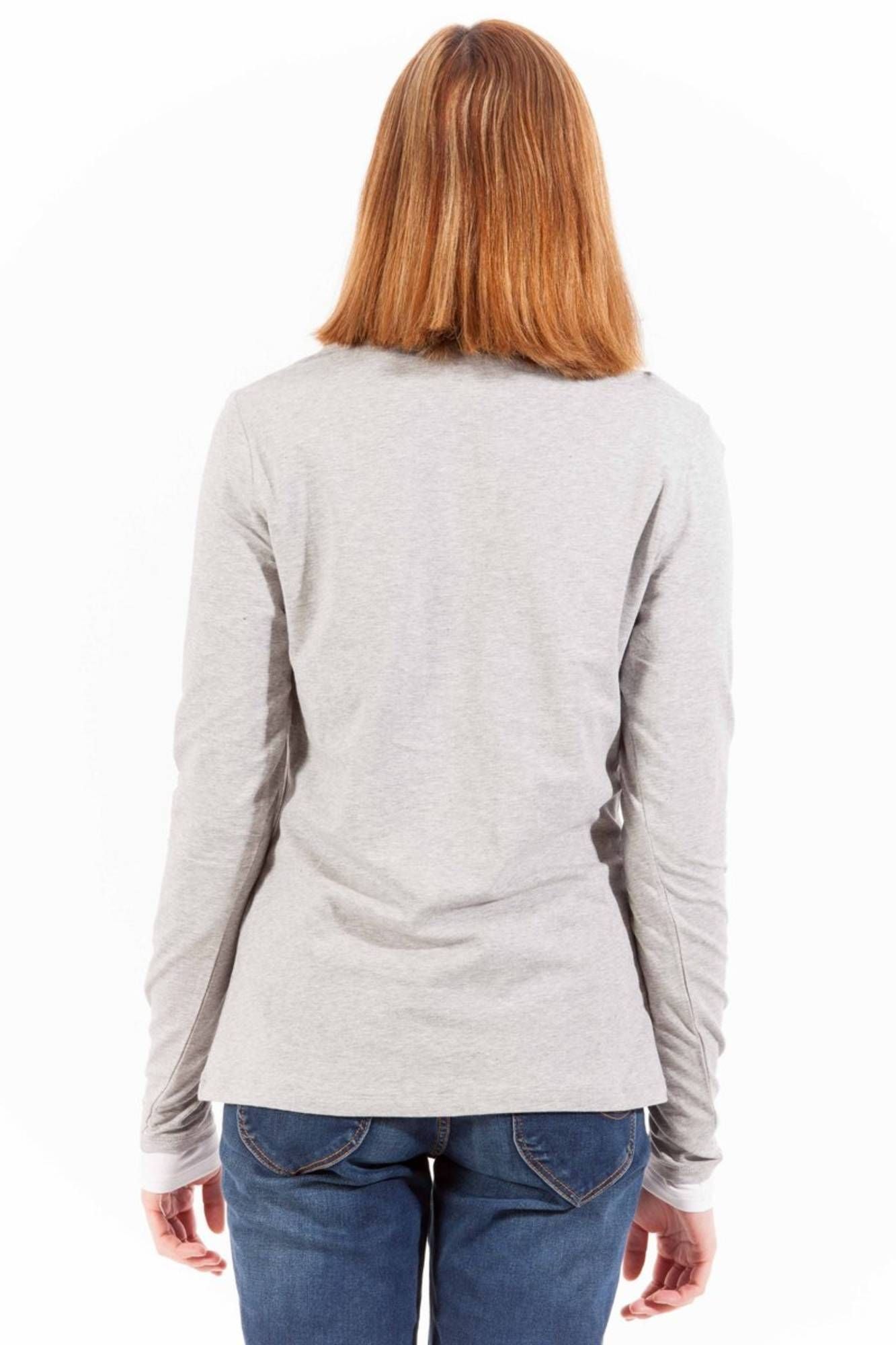 Gray Cotton Women T-Shirt