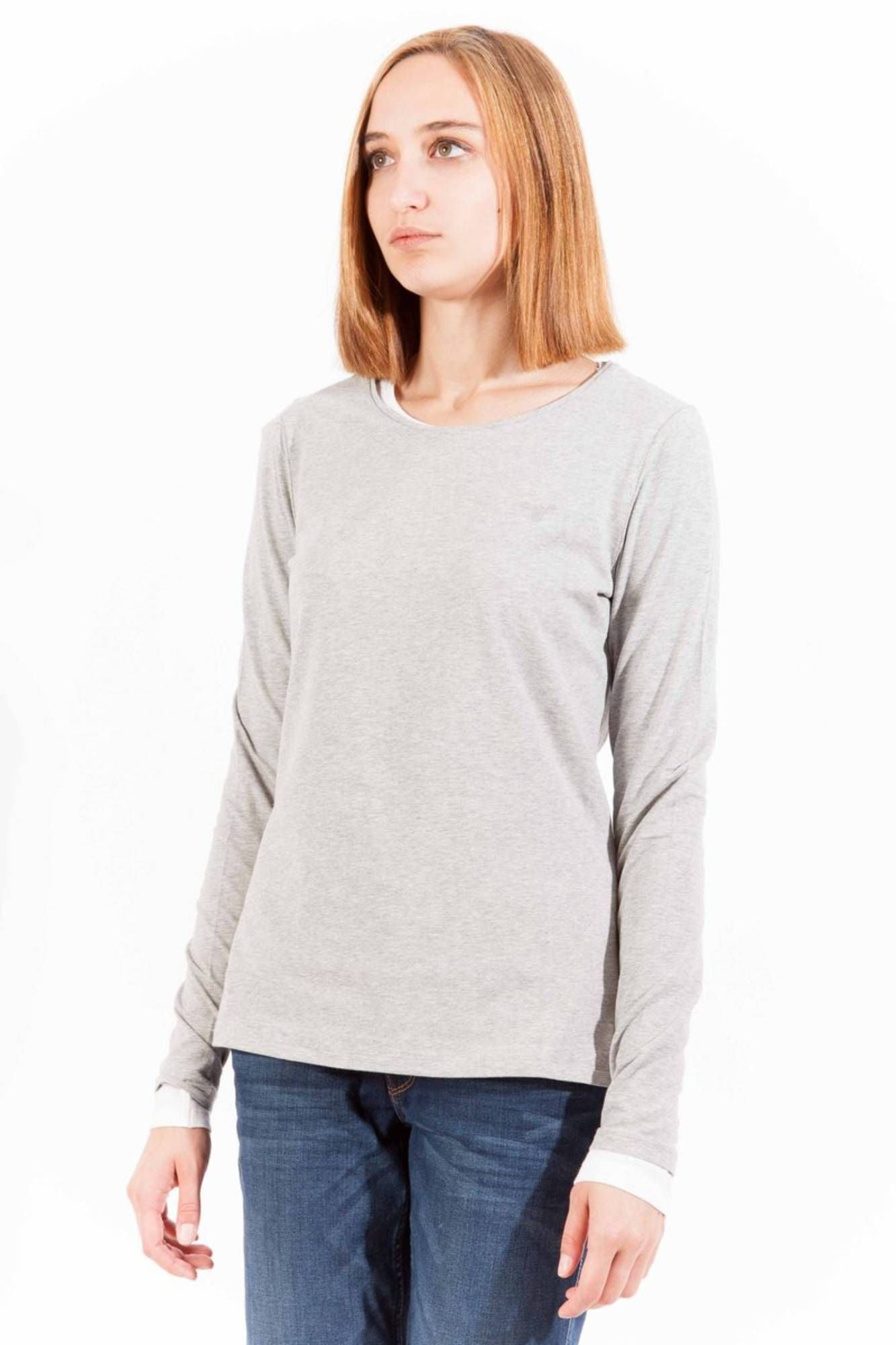 Gray Cotton Women T-Shirt