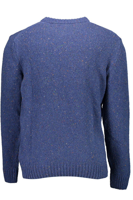 Blue Wool Men Sweater