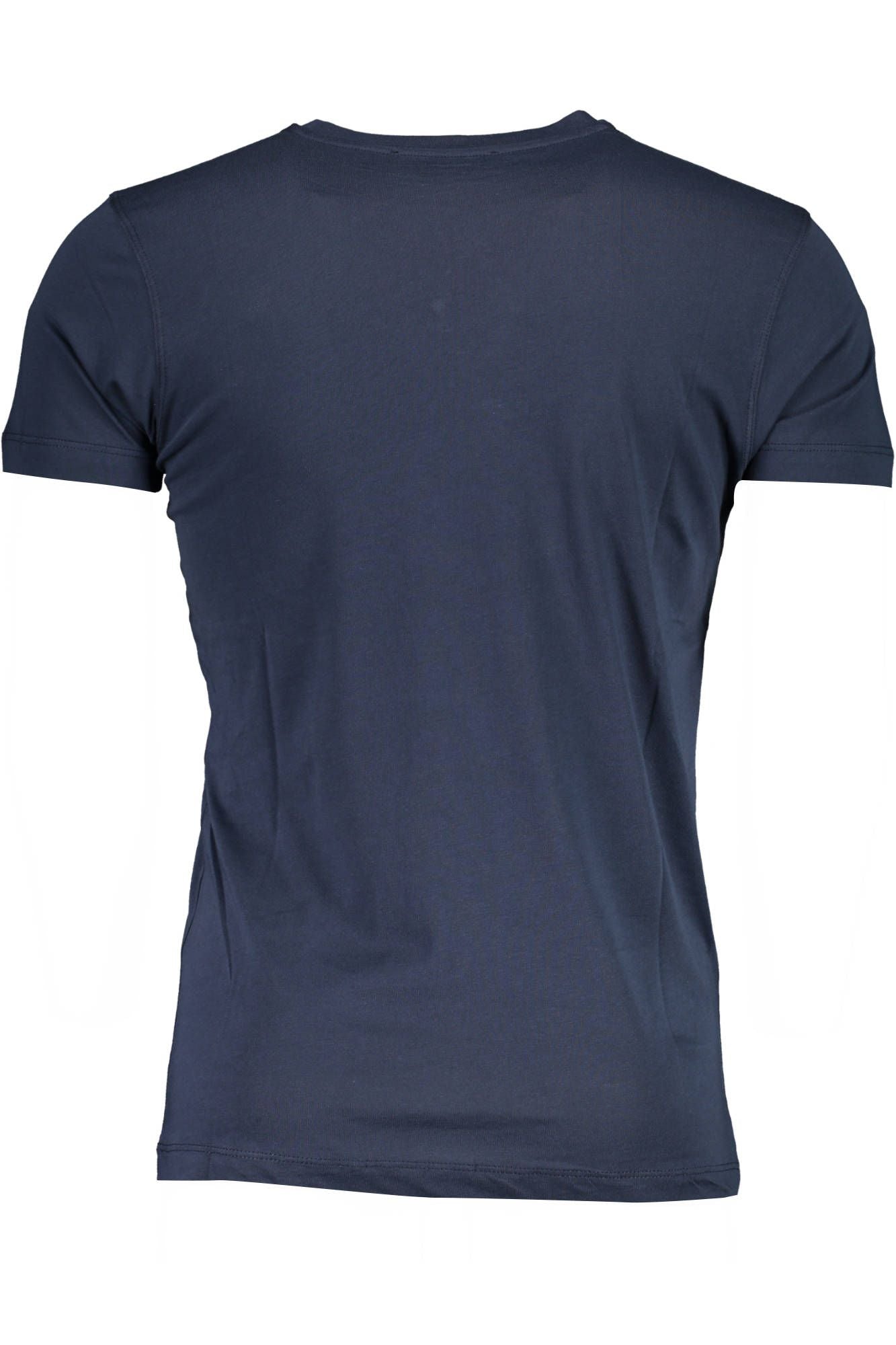 Blue Cotton Men T-Shirt