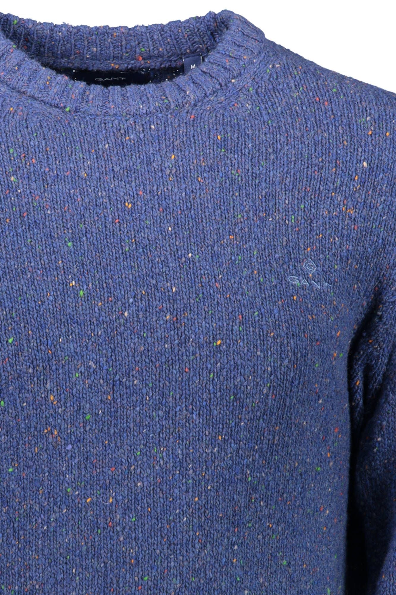 Blue Wool Men Sweater