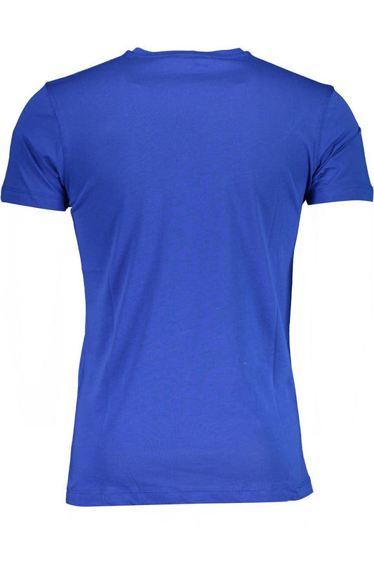 Blue Cotton Men T-Shirt